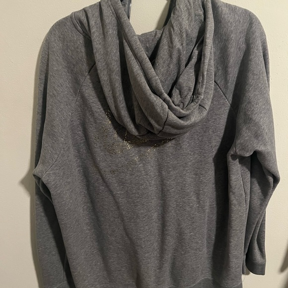 Nike Hoodie in Gray and Gold Foil - Picture 4 of 5